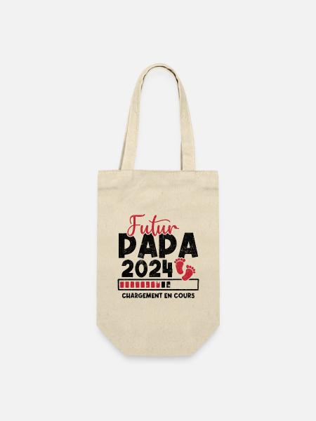Futur papa 2024 chargement en cours - Sac à bouteille - nature