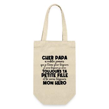 Cher papa n oublie jamais que je t aime - Sac à bouteille - nature - Devant