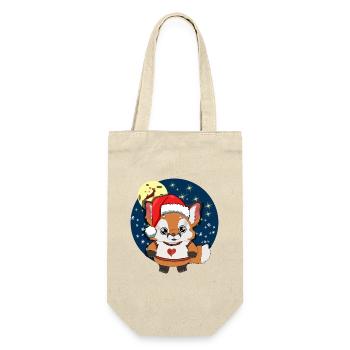 Fox Christmas Reindeer Christmas Hat Snow - Gift Bag for Bottles - nature - Front