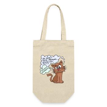 Du denkst deine Meinung interessiert mich? - Geschenkbeutel für Flaschen - Natur - Vorne