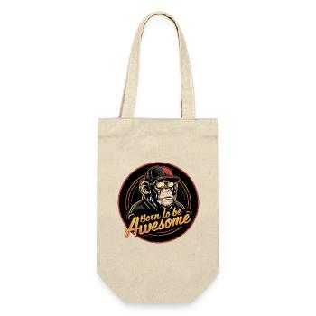 Cool Chimpanzee Born To Be Awesome - Gift Bag for Bottles - nature - Front