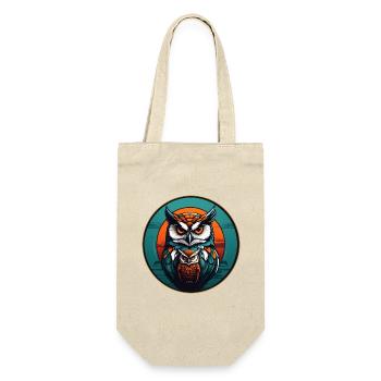 Colorful graphic owl design for owl fans - Gift Bag for Bottles - nature - Front