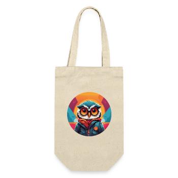 Little Cute Owl in Color Wheel Owl Design - Gift Bag for Bottles - nature - Front