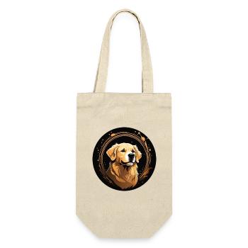 Golden Labrador Retriever Portrait im Farbkreis - Geschenkbeutel für Flaschen - Natur - Vorne