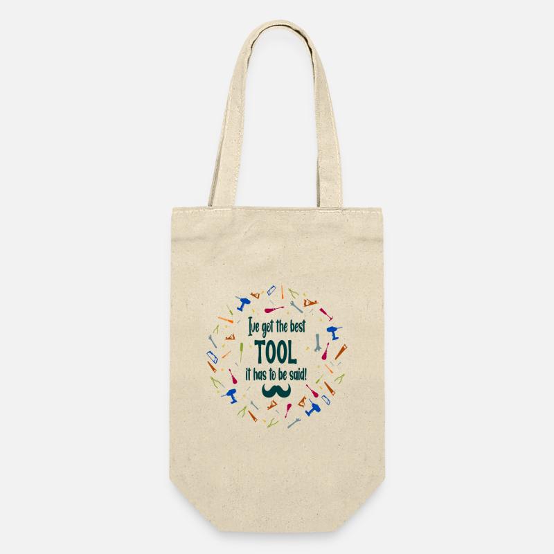 Builders Toolbox "Ich habe das beste Werkzeug" (W2) - Geschenkbeutel für Flaschen - Natur