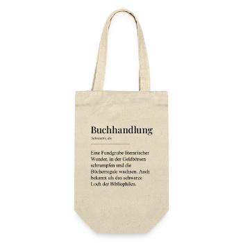 Buchhandlung lustige Definition - Geschenkbeutel für Flaschen - Natur - Vorne