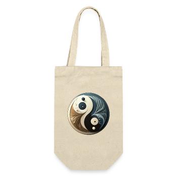 Abstraktes Yin Yang - Chinesisches Symbol - Gleichgewicht - Geschenkbeutel für Flaschen - Natur - Vorne