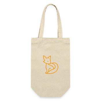 Fuchs Logo, Rotfuchs Symbol, Tier - Geschenkbeutel für Flaschen - Natur - Vorne