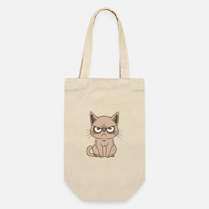 chat énervé, chat drôle, chat pas content - Sac à bouteille - nature