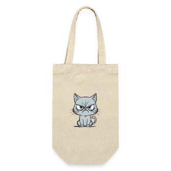 chat grognon, chat amusant, drôle - Sac à bouteille - nature - Devant