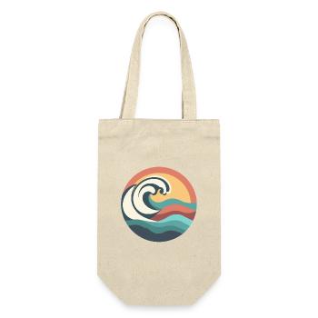 Super Wave Surfen, Wassersport, Surfen Ozean - Geschenkbeutel für Flaschen - Natur - Vorne