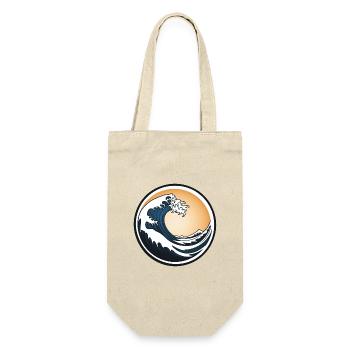 Surf logo, Surfer passion, Water sport - Gift Bag for Bottles - nature - Front