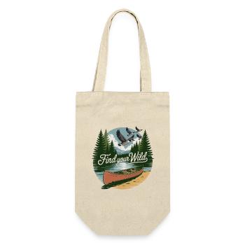 Find Your Wild – Canoe Adventure - Geschenkbeutel für Flaschen - Natur - Vorne