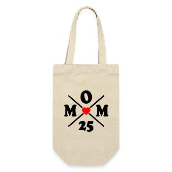 Mom 2025 - Geschenkbeutel für Flaschen - Natur - Vorne