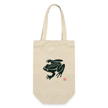Traditionell Chinesische Frosch Malerei Vintage - Geschenkbeutel für Flaschen - Natur - Vorne