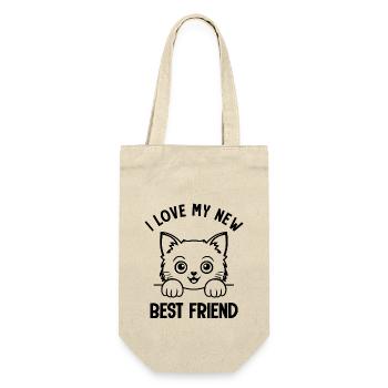 Baby Birth Baby Cat Lover Gift - Gift Bag for Bottles - nature - Front