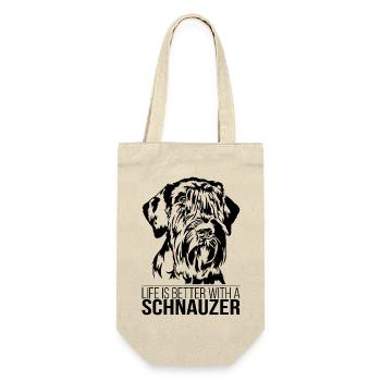 La vie de Schnauzer est meilleure Chien Chiens Wilsigns - Sac à bouteille - nature - Devant