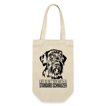 La vie standard du Schnauzer est meilleure Chiens Wilsigns - Sac à bouteille - nature - Devant