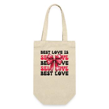 Selbstliebe Valentinstag Kokette - Geschenkbeutel für Flaschen - Natur - Vorne