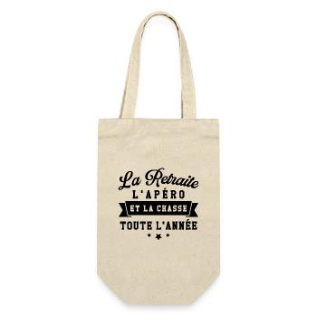 La retraite l apéro et la chasse toute l année - Sac à bouteille - nature - Devant