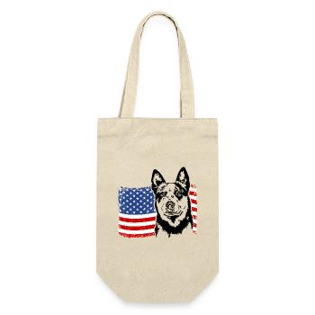 Australien Boeud Chien US Amérique Drapeau Wilsigns - Sac à bouteille - nature - Devant