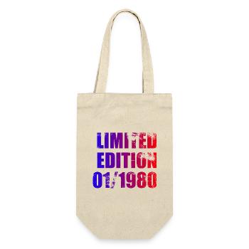 45th Birthday Limited Edition 01/1980 - Gift Bag for Bottles - nature - Front