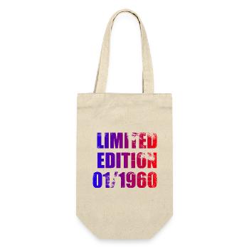 65th Birthday Limited Edition 01/1960 - Gift Bag for Bottles - nature - Front