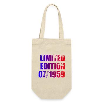 66th Birthday Limited Edition 07/1959 - Gift Bag for Bottles - nature - Front