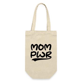 Mom Pwr - Mom Power Mother's Day Gift - Gift Bag for Bottles - nature - Front