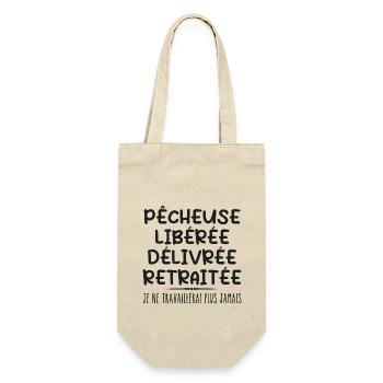 Fisherwoman Celebrates Retirement with Humor Gift - Gift Bag for Bottles - nature - Front