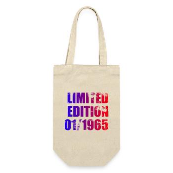 60th Birthday Limited Edition 01/1965 - Gift Bag for Bottles - nature - Front