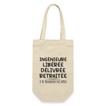 Ingénieure célèbre sa retraite avec humour cadeau - Sac à bouteille - nature - Devant