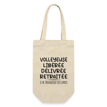 Volleyball player celebrates her retirement with humor gift - Gift Bag for Bottles - nature - Front