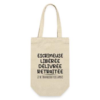 Fencer celebrates her retirement with humor gift - Gift Bag for Bottles - nature - Front