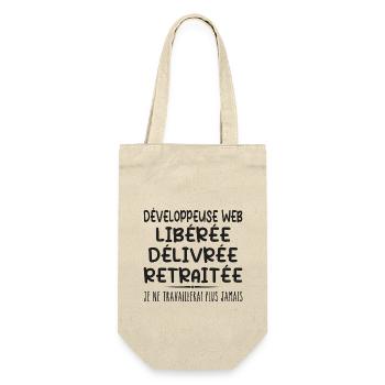 Web Developer Celebrates Retirement with Humor - Gift Bag for Bottles - nature - Front