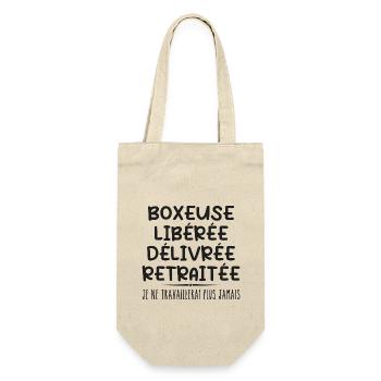 Boxer celebrates retirement with humor gift - Gift Bag for Bottles - nature - Front