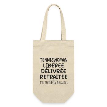 Tenniswoman celebrates her retirement with humor gift - Gift Bag for Bottles - nature - Front