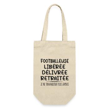 Footballeuse célèbre sa retraite avec humour cadea - Sac à bouteille - nature - Devant