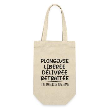 Taucherin feiert ihren Ruhestand mit humorvollem Geschenk - Geschenkbeutel für Flaschen - Natur - Vorne