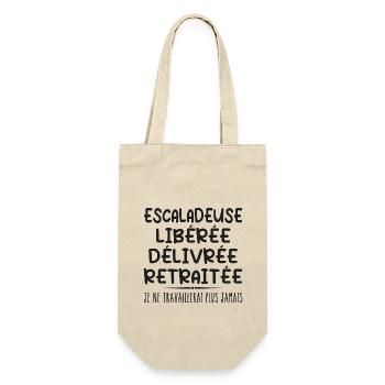 Kletterin feiert ihren Ruhestand mit Humor - Geschenkbeutel für Flaschen - Natur - Vorne