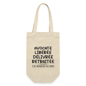 Avocate célèbre sa retraite avec humour cadeau - Sac à bouteille - nature - Devant