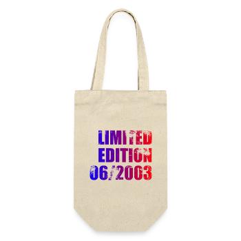 22nd Birthday Limited Edition 06/2003 - Gift Bag for Bottles - nature - Front