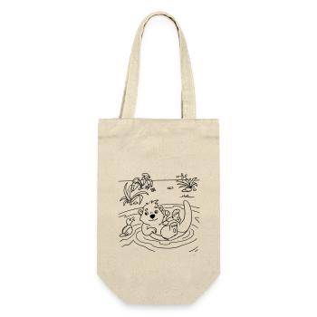 Otter coloring fun for children's clothing and bags - Gift Bag for Bottles - nature - Front