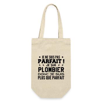 Un Plombier plus que parfaite, métier de rêve - Sac à bouteille - nature - Devant