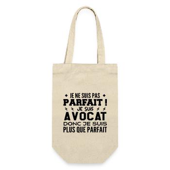 Un Avocat plus que parfaite, métier de rêve Avocat - Sac à bouteille - nature - Devant