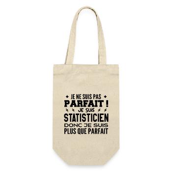 Un Statisticien plus que parfaite, métier de rêve - Sac à bouteille - nature - Devant