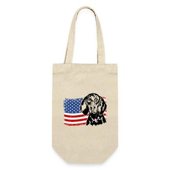 Noir Et Tan Coonhound US America Drapeau Wilsigns - Sac à bouteille - nature - Devant
