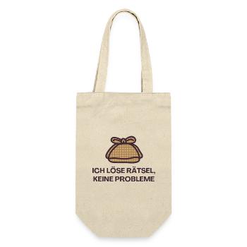 Ich löse Rätsel, keine Probleme - Geschenkbeutel für Flaschen - Natur - Vorne