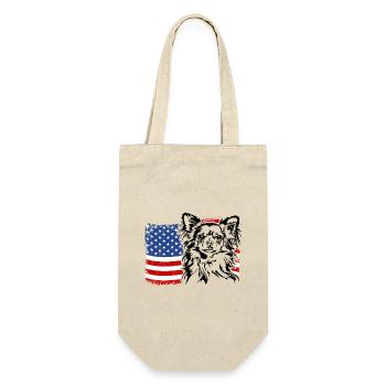 Chihuahua US Amérique Drapeau Chiens Chien Wilsigns - Sac à bouteille - nature - Devant