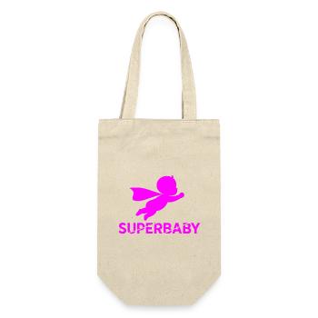 Flying Baby Silhouette Pink - Gift Bag for Bottles - nature - Front
